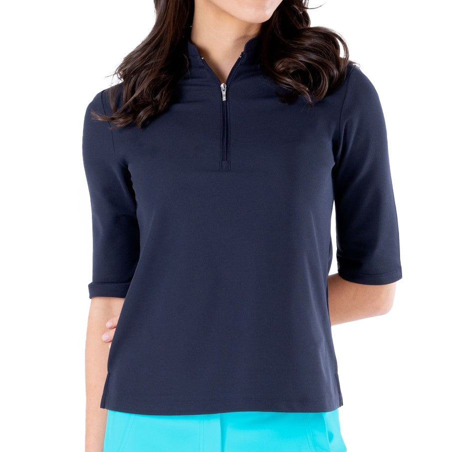 Navy Blue Nivo Polo Elbow Sleeve