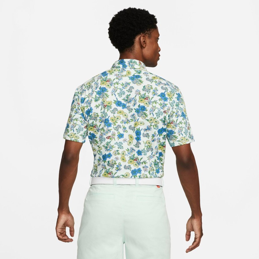 Nike Dri-Fit Player Floral Print Polo - Green/Silver