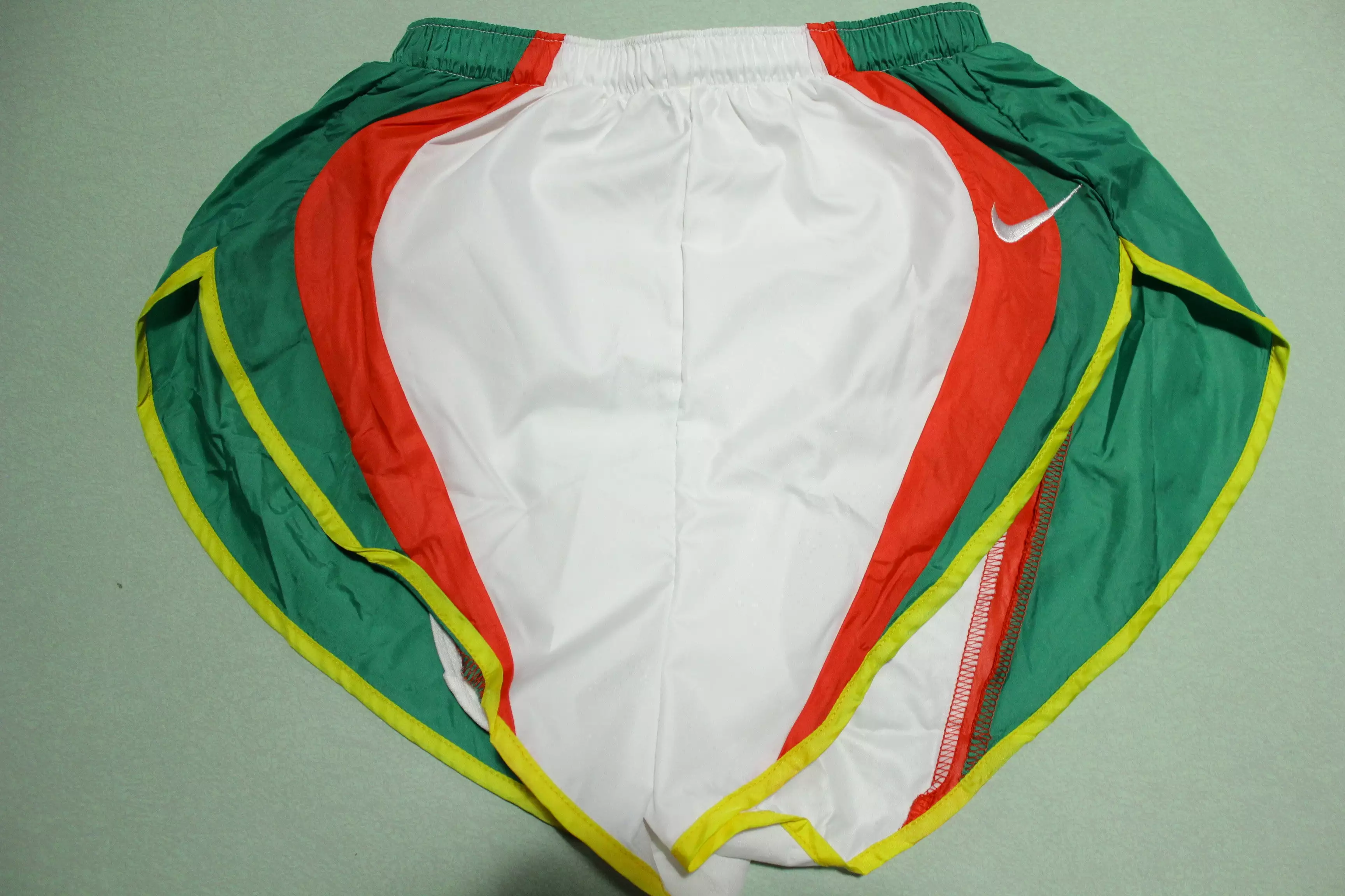 Nike vintage running shorts, high cut split 90s USA track pro marathon.