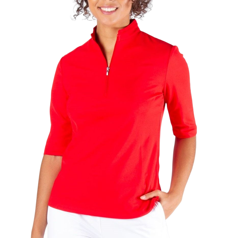 Niva Polo Elbow Sleeve Crimson