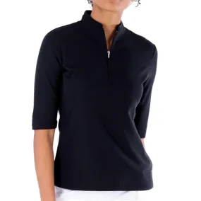 Nivo Polo Elbow Sleeve Noa Black - Golf Apparel