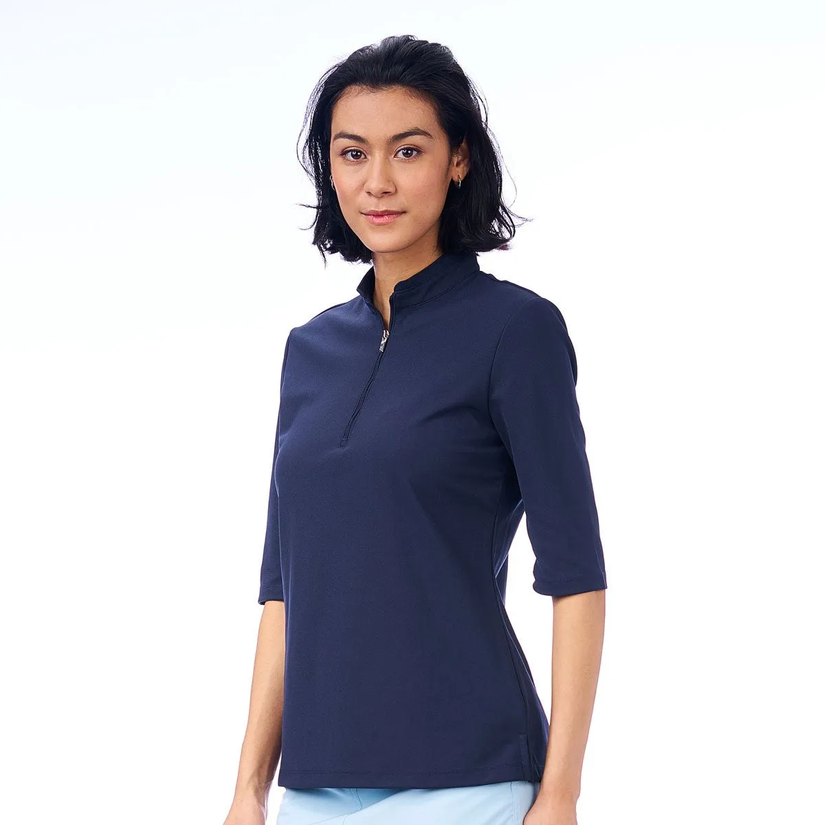 Nivo Polo Elbow Sleeve Noa Navy - Golf Apparel