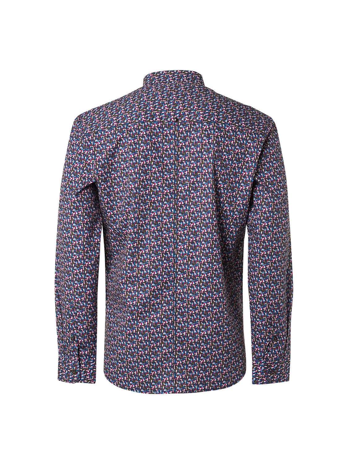 Allover Print Stretch Shirt in Mauve by No Excess