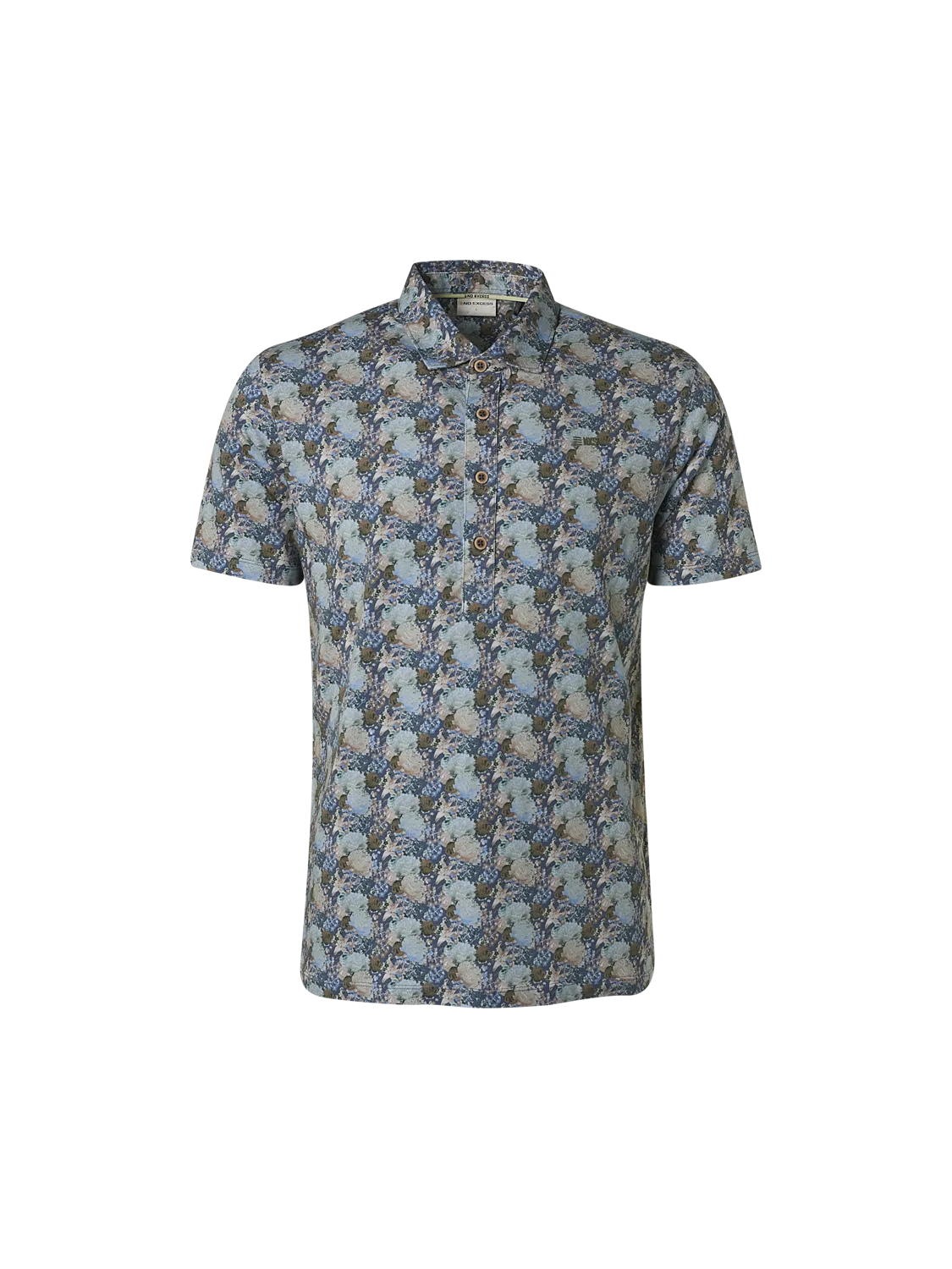 Printed Polo Shirt - Basil Green