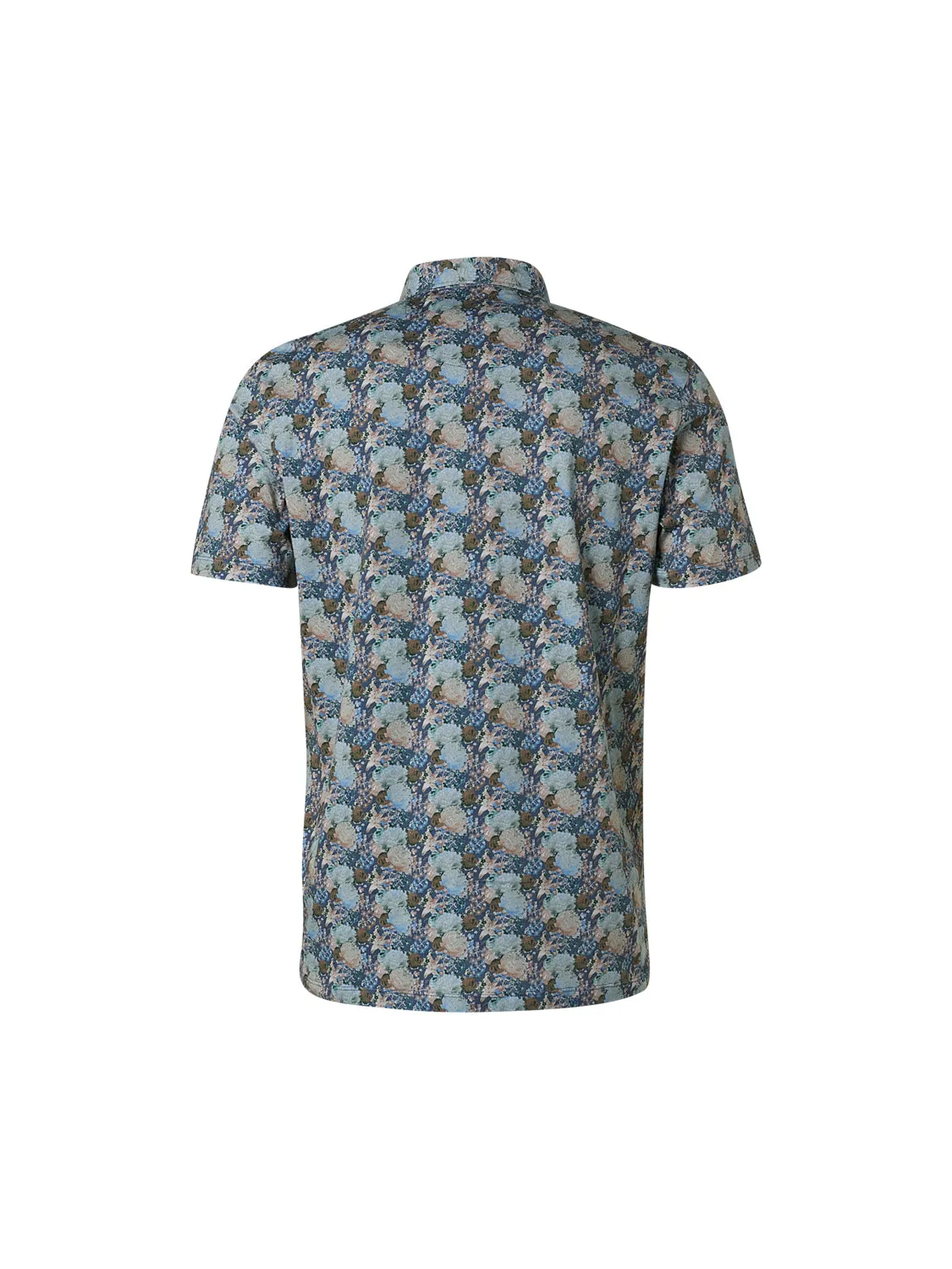 Printed Polo Shirt - Basil Green