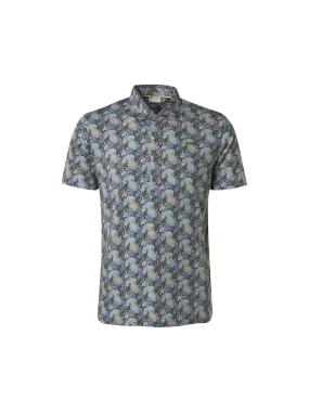 Printed Polo Shirt - Basil Green