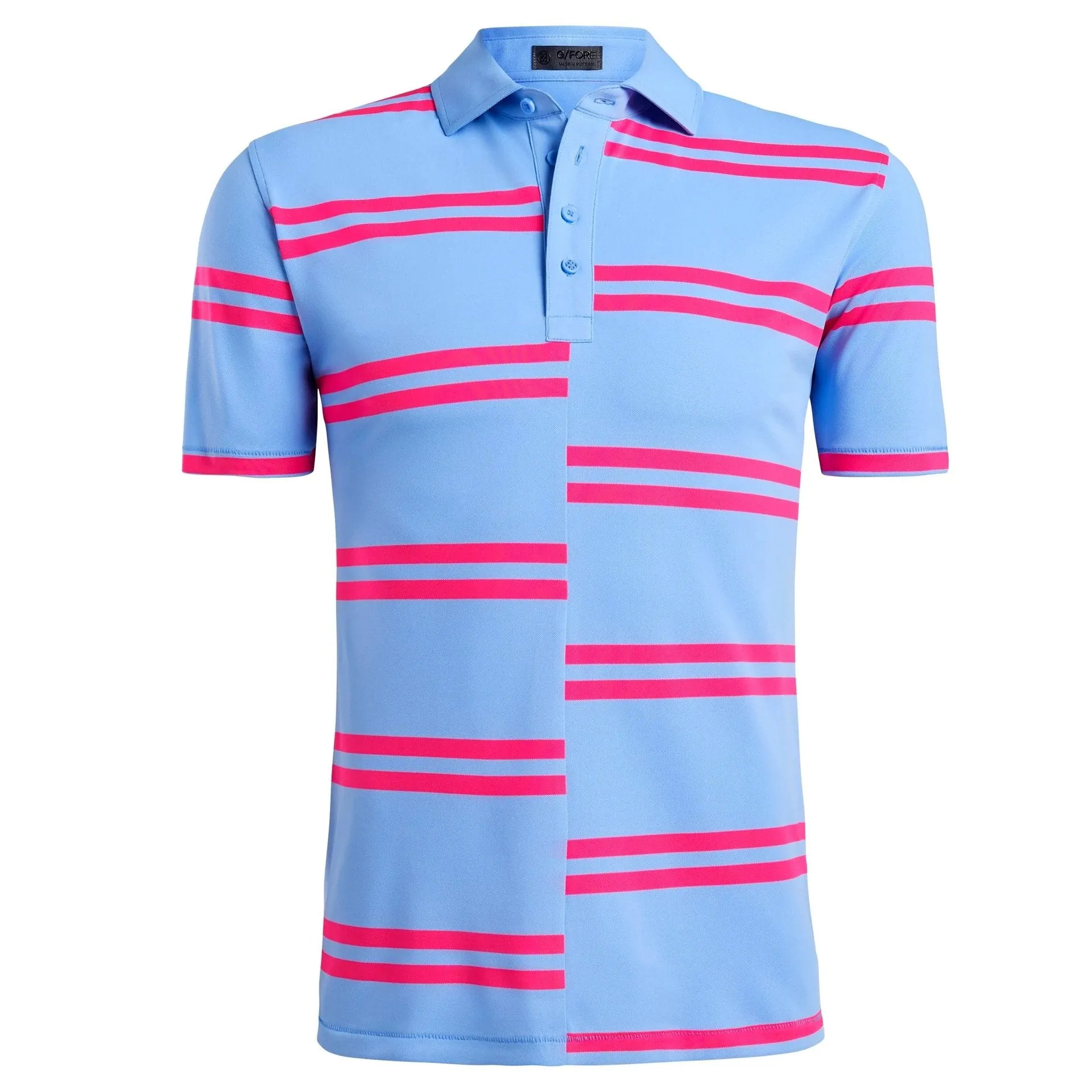 Striped Offset Polo