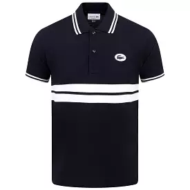 Organic Cotton Circle Badge Polo Black - SS24