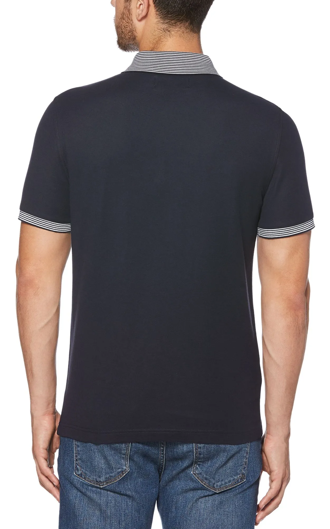 Stars and Stripe Pique Polo Shirt at Original Penguin Dark Sapphire