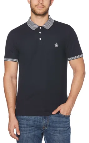 Stars and Stripe Pique Polo Shirt at Original Penguin Dark Sapphire