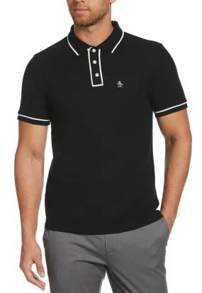 The Earl Short Sleeve Polo Shirt at Original Penguin True Black