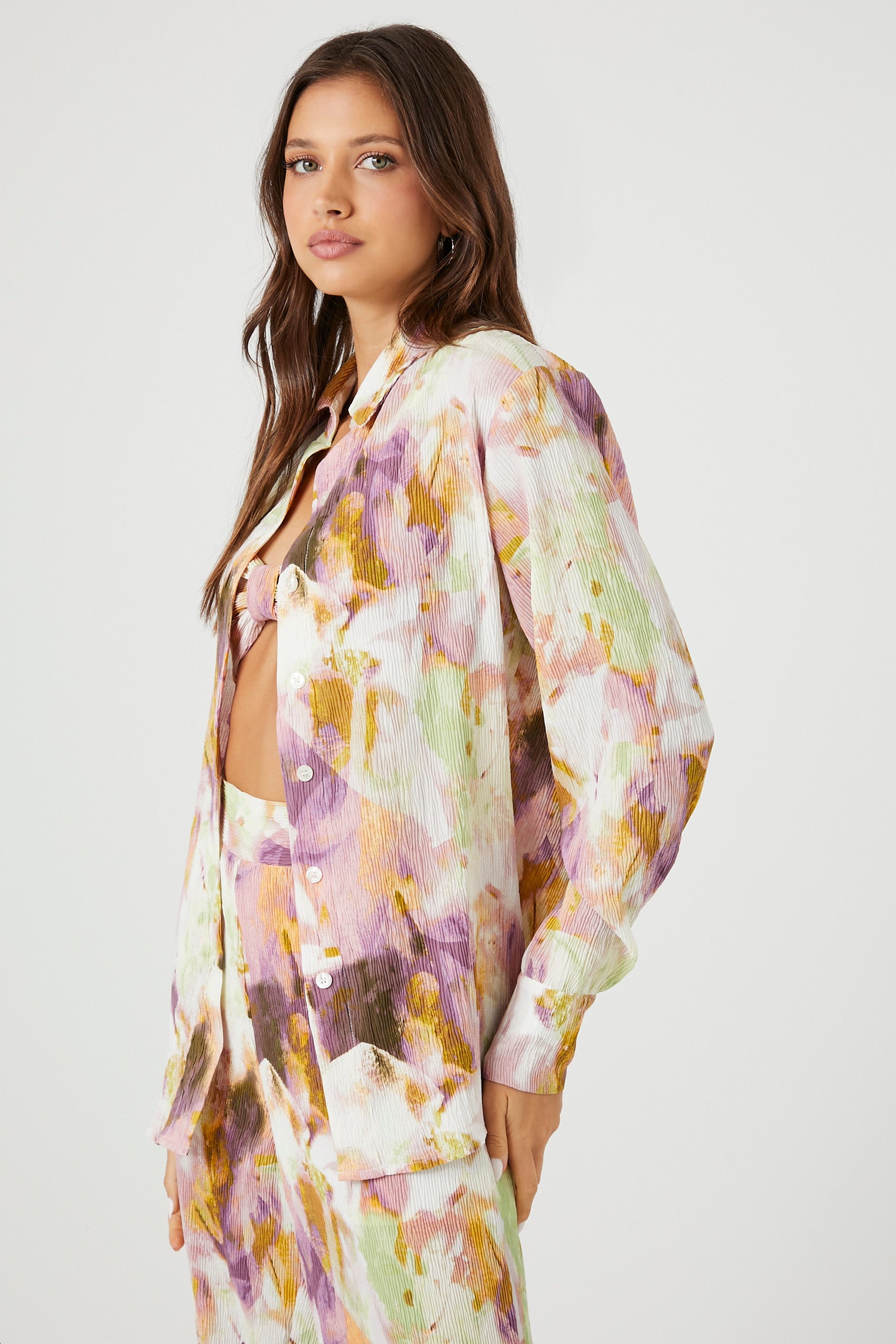 Oversized Floral Print Shirt