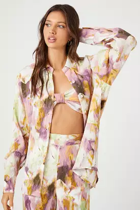 Oversized Floral Print Shirt