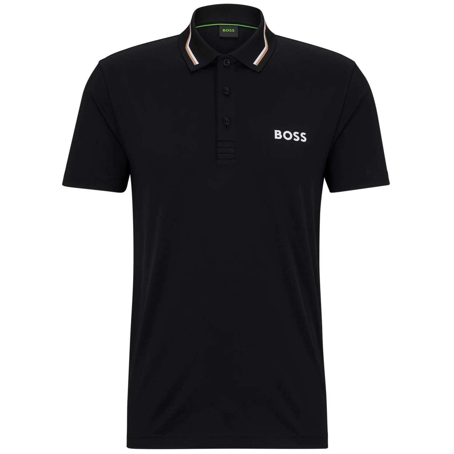 Paddytech Polo Shirt in Black with Regular Fit