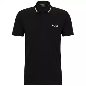 Paddytech Polo Shirt in Black with Regular Fit