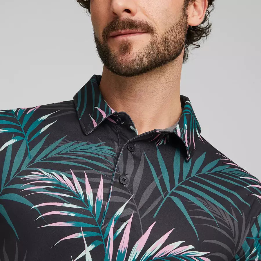 Palm Leaf Polo - Black by Puma CLOUDSPUN