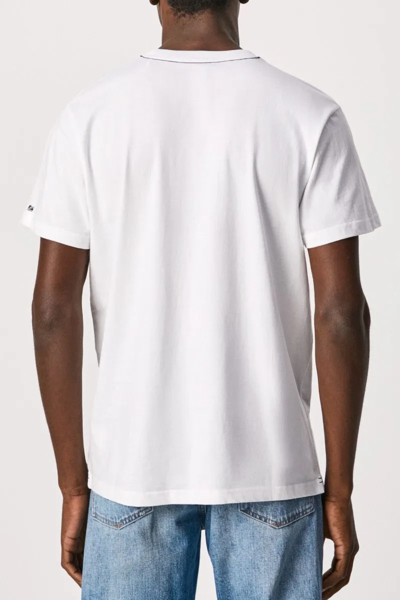 Pepe Jeans Alessio Retro Logo T-Shirt White Online