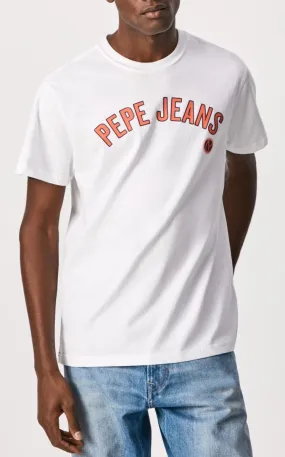 Pepe Jeans Alessio Retro Logo T-Shirt White Online