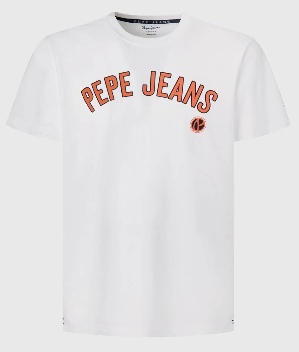 Pepe Jeans Alessio Retro Logo T-Shirt White Online