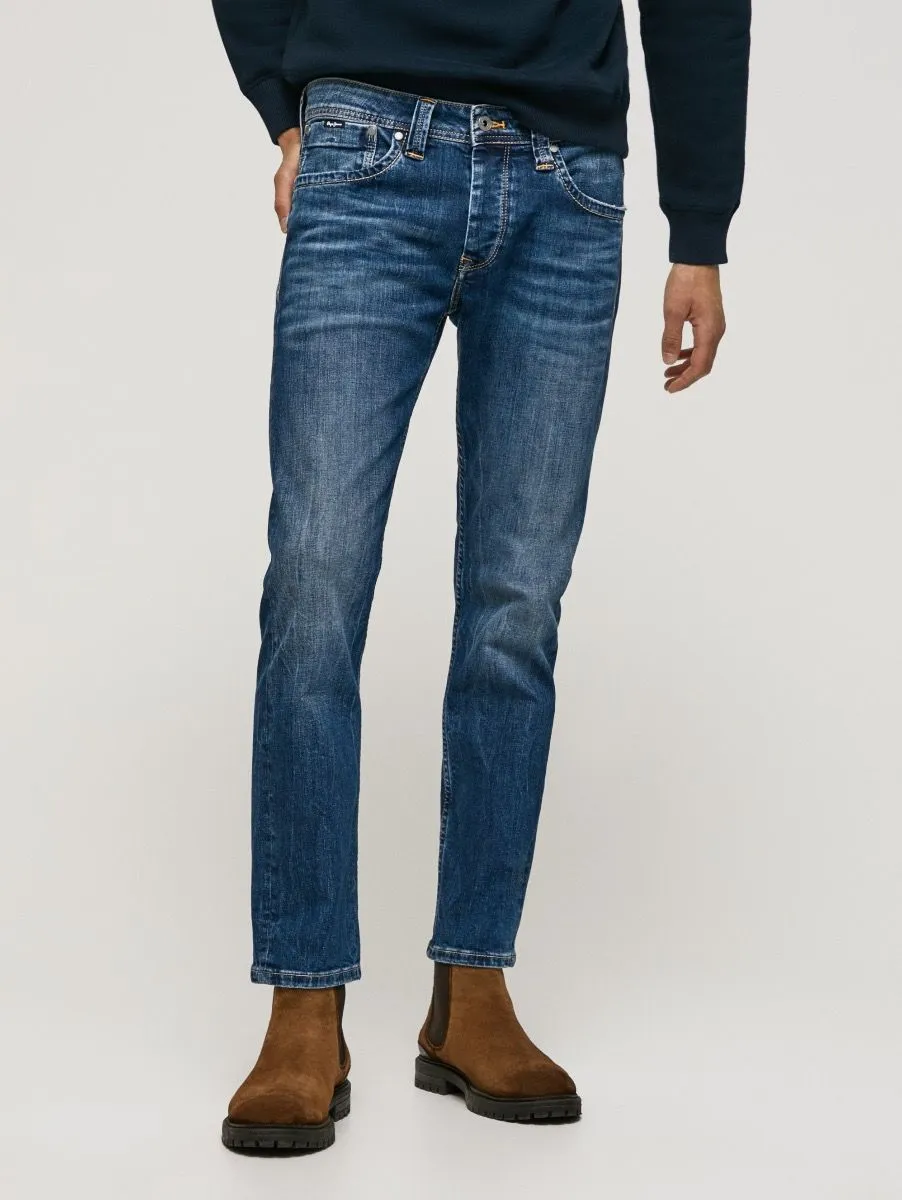 Pepe Jeans Blue Cash Regular Denim Jeans Z23