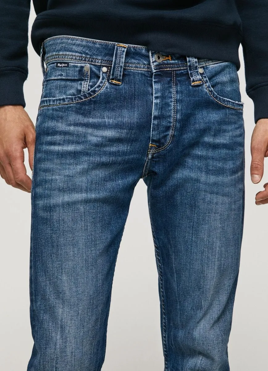 Pepe Jeans Blue Cash Regular Denim Jeans Z23