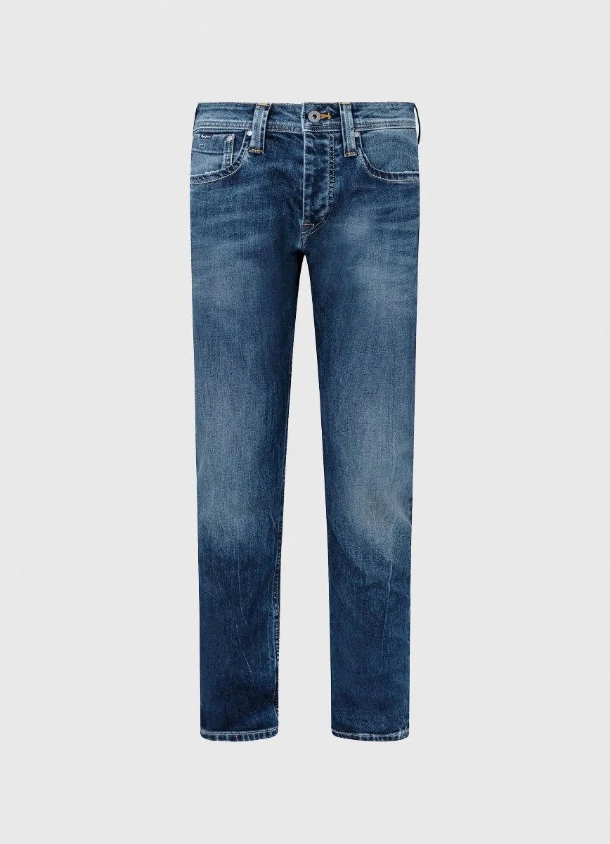 Pepe Jeans Blue Cash Regular Denim Jeans Z23