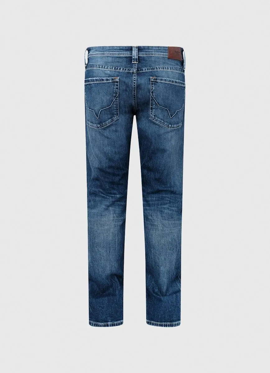 Pepe Jeans Blue Cash Regular Denim Jeans Z23