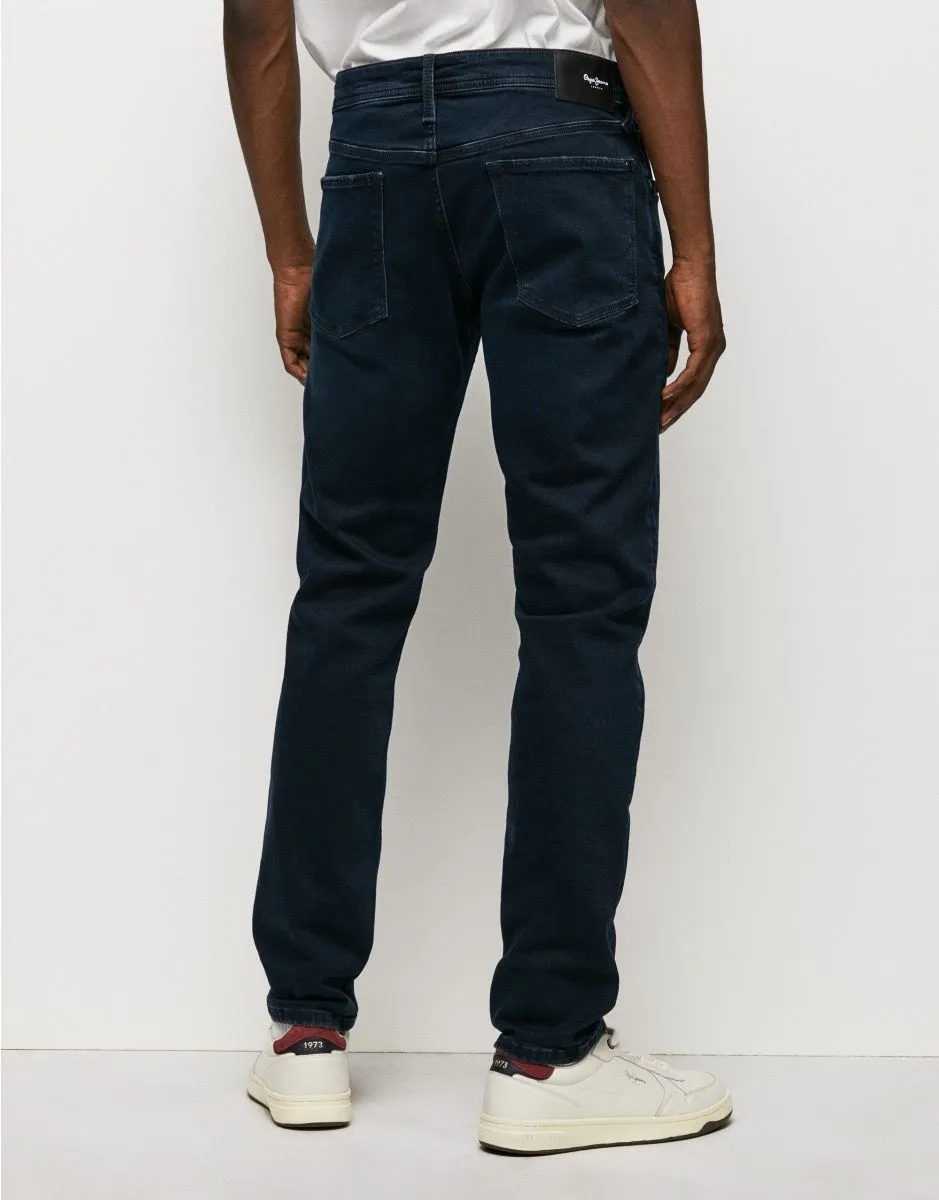 Pepe Jeans Black Hatch Slim Regular Denim Jeans WP4