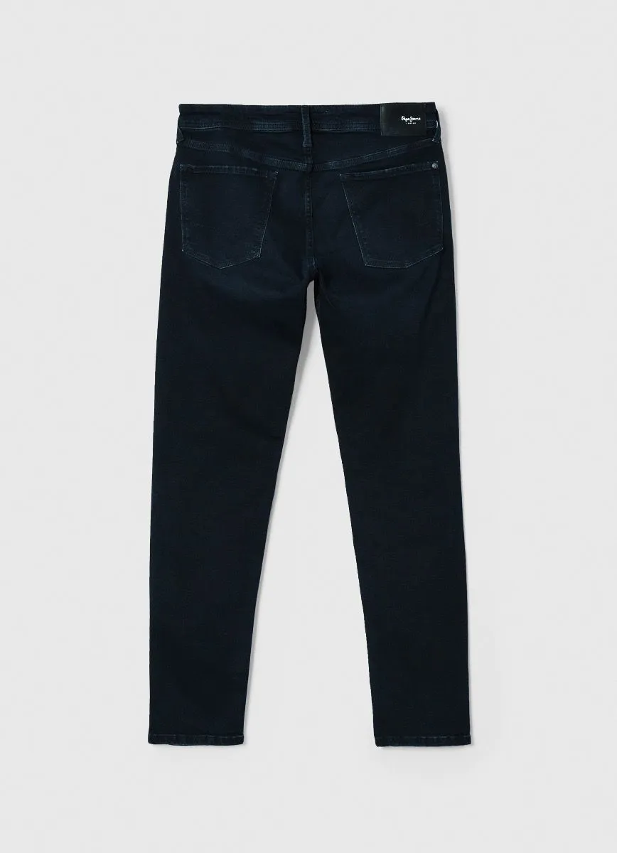 Pepe Jeans Black Hatch Slim Regular Denim Jeans WP4