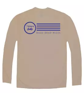 Performance Long Sleeve Circle Shirt with Stripes - Tan