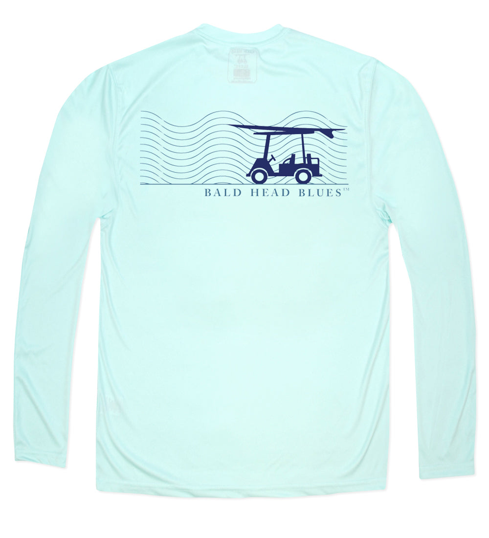 Performance Long Sleeve Wave T-Shirt - Seagrass, Long Sleeve Performance Wave T-Shirt Seagrass