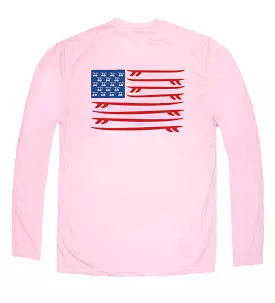 Performance Surfboard Flag T-Shirt in Pink