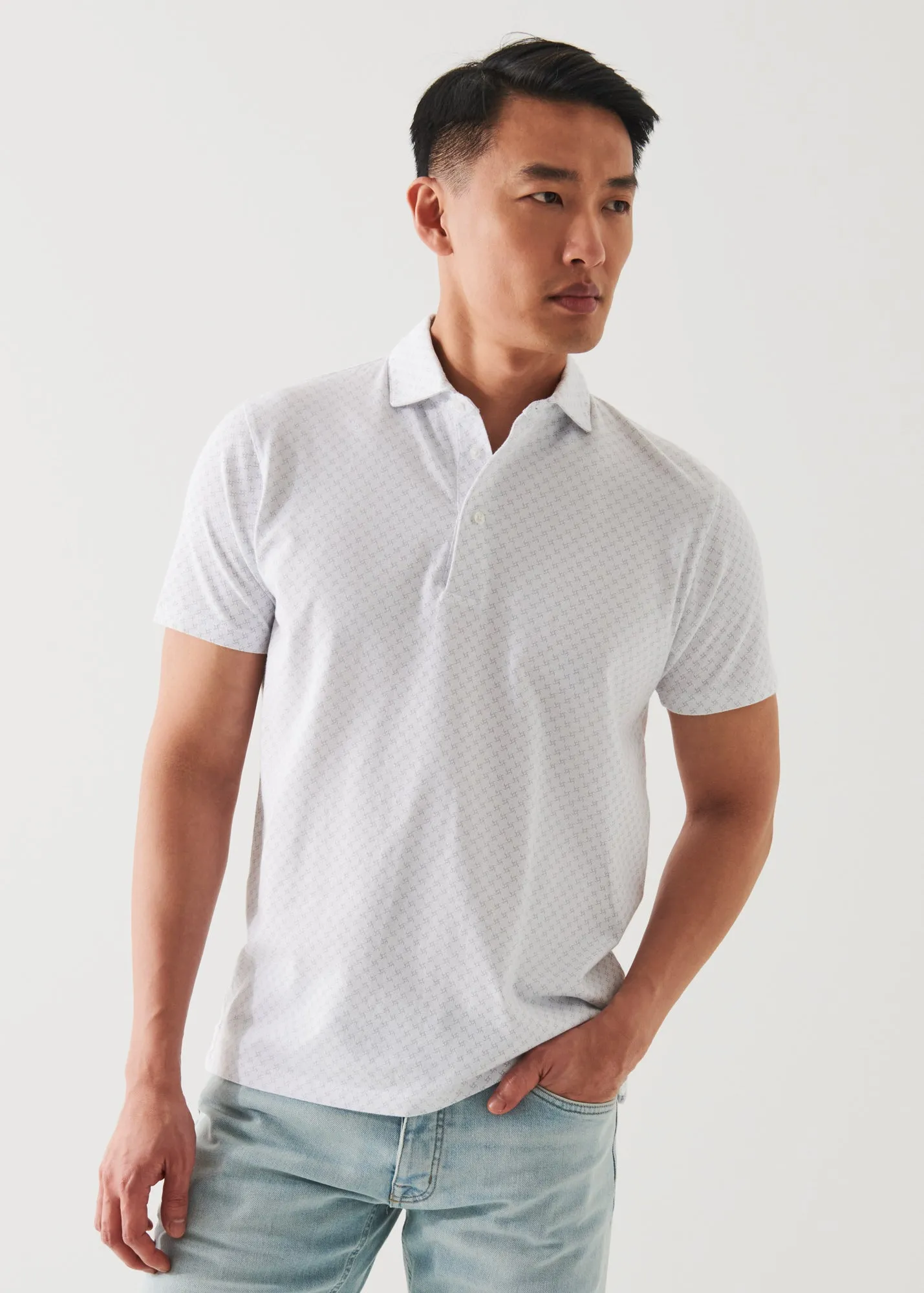 Pima Cotton Stretch Polo Shirt - Printed