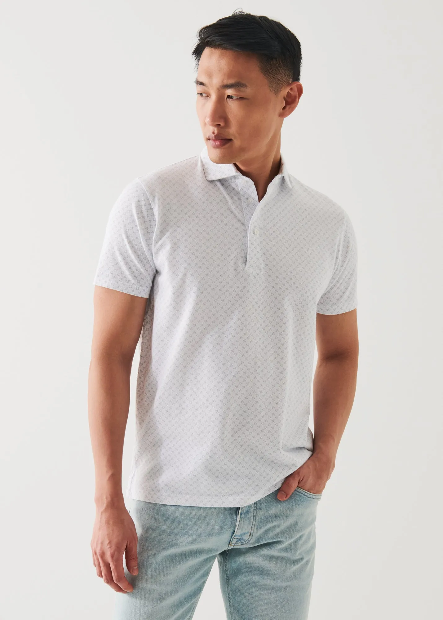 Pima Cotton Stretch Polo Shirt - Printed