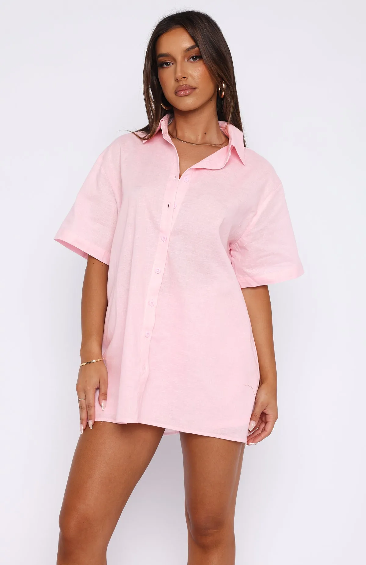 Pink Button Up Shirt - Bring You Out Collection