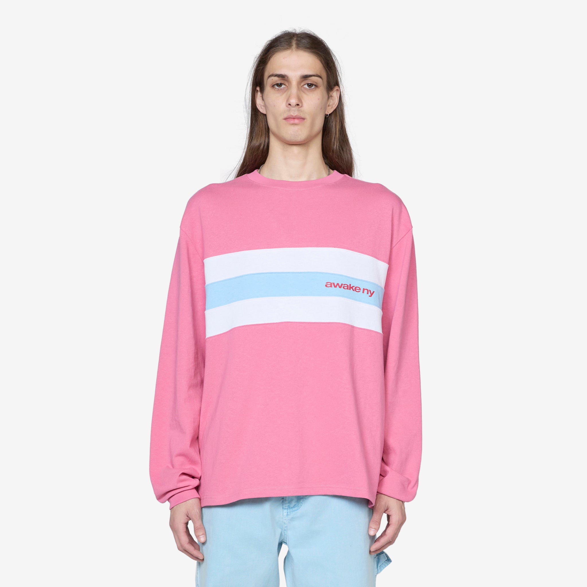 Pink Striped Long Sleeve Shirt