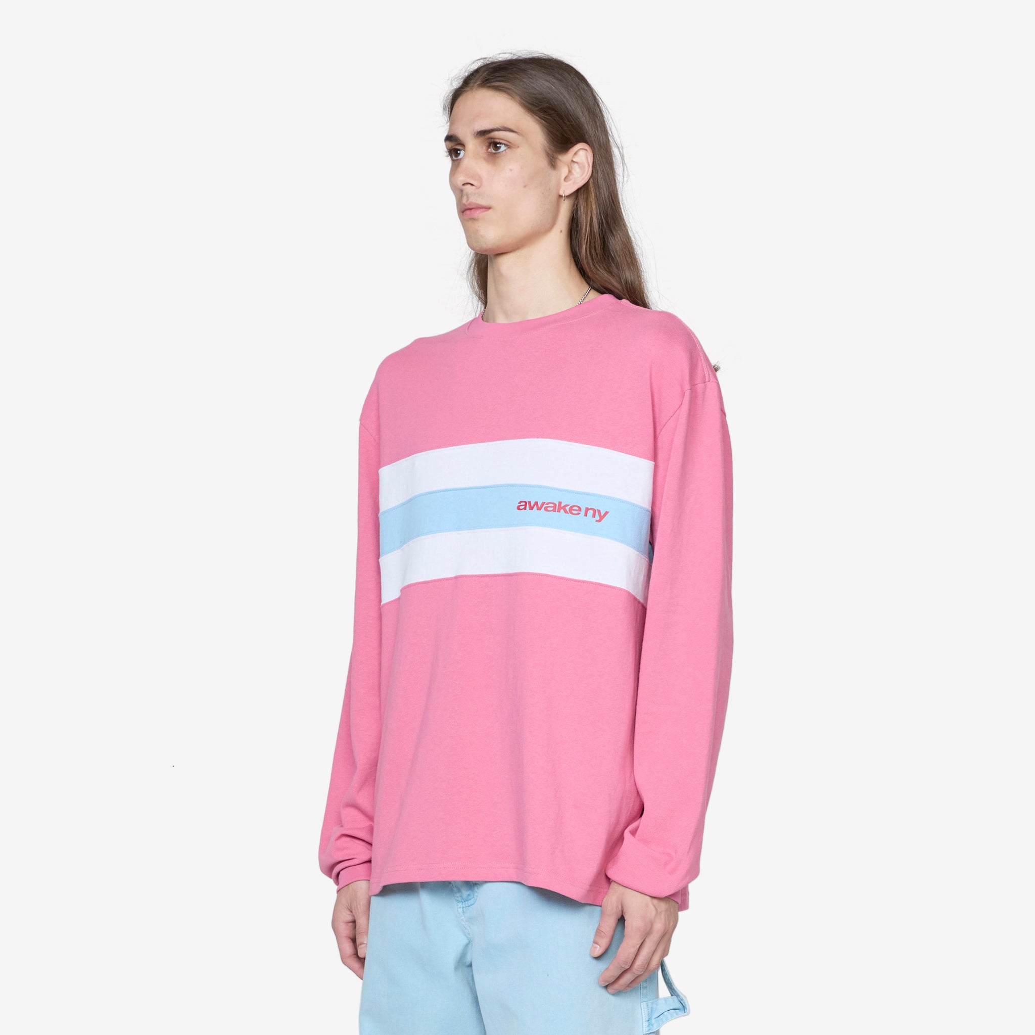 Pink Striped Long Sleeve Shirt