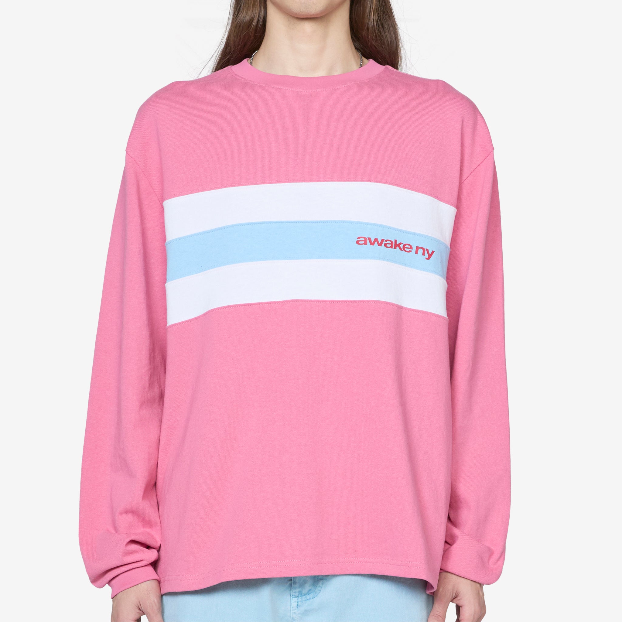 Pink Striped Long Sleeve Shirt