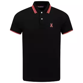 Pique Polo Shirt in Black - Queensbury SS24