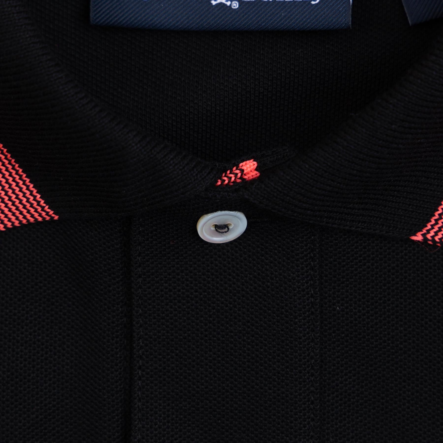 Pique Polo Shirt in Black - Queensbury SS24