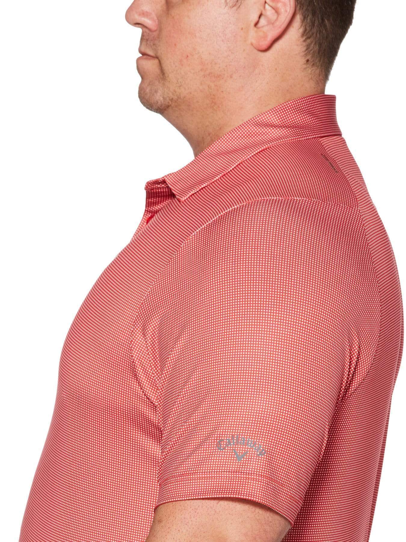 Plus Size Checkered Golf Polo with Stretch Technology