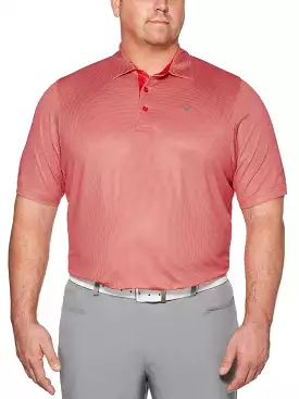 Plus Size Checkered Golf Polo with Stretch Technology