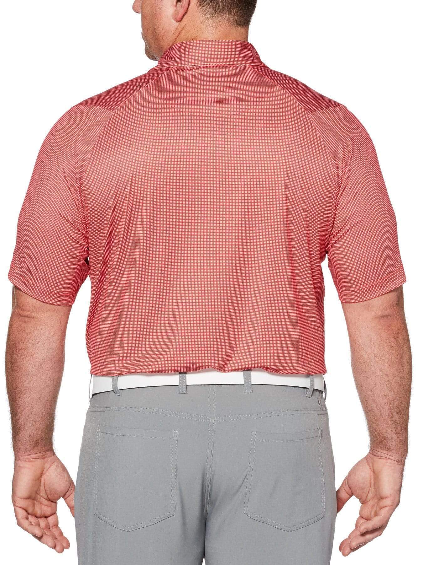 Plus Size Checkered Golf Polo with Stretch Technology