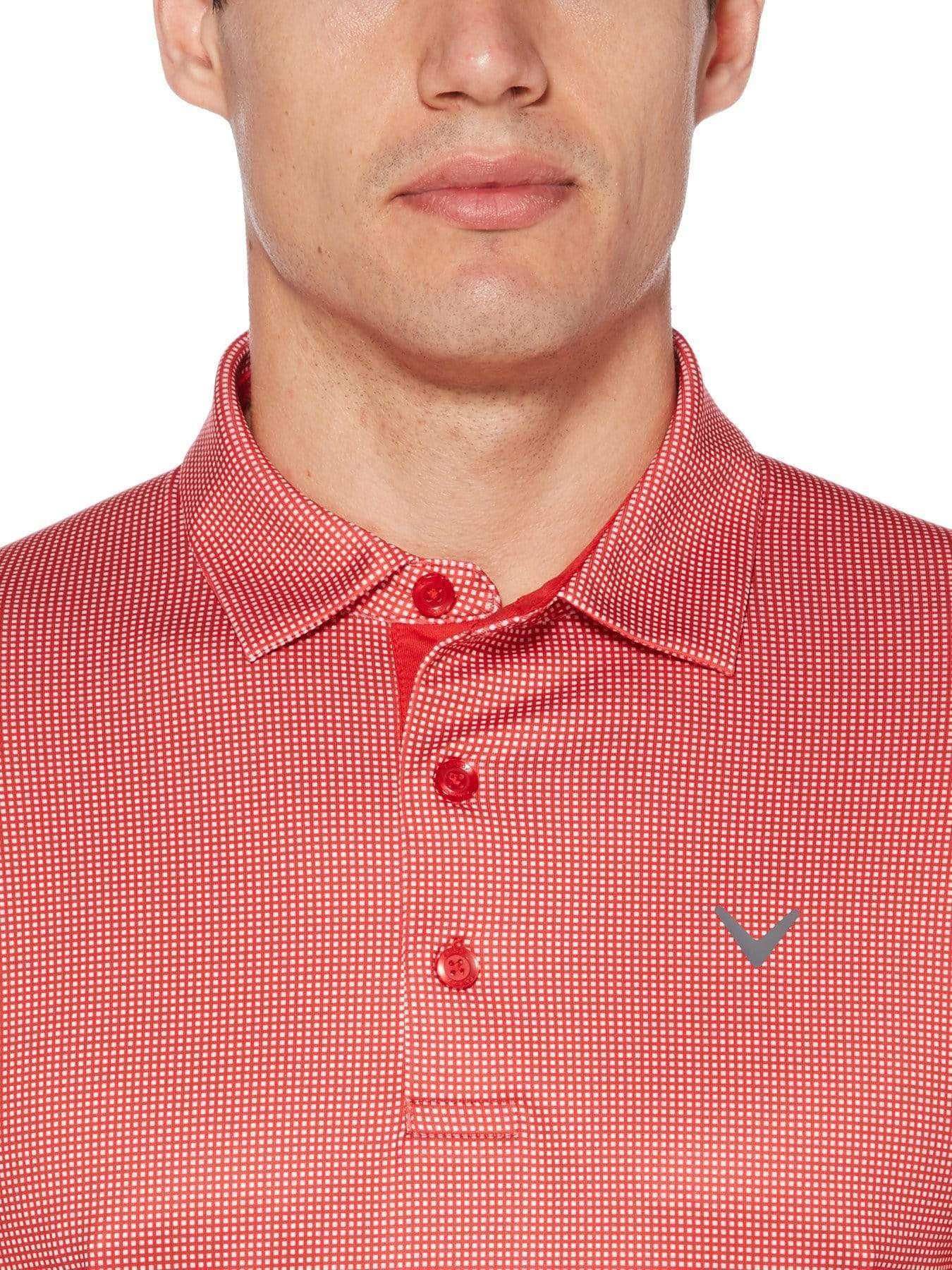 Plus Size Checkered Golf Polo with Stretch Technology