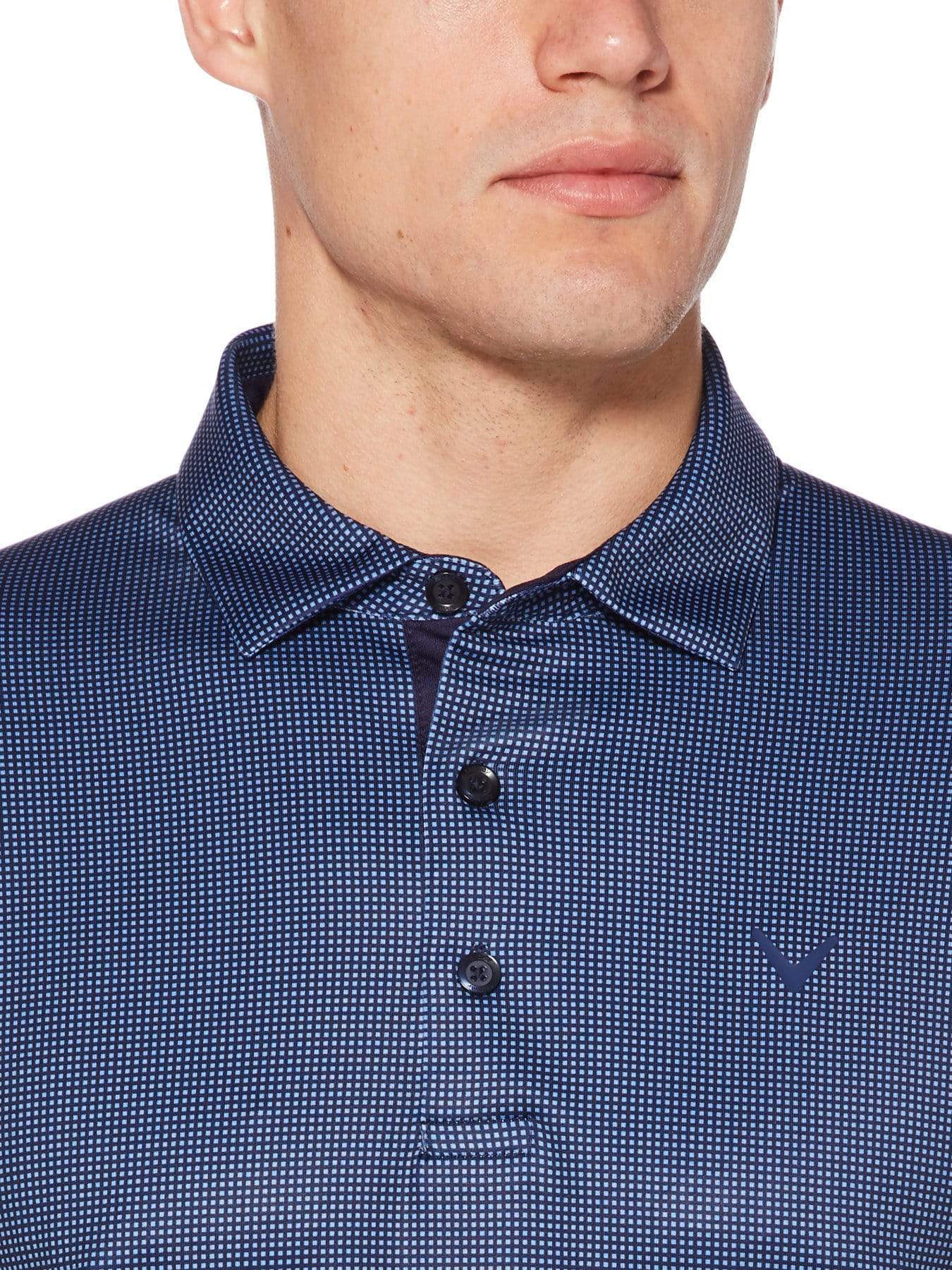 Plus Size Gingham Swing Tech Polo