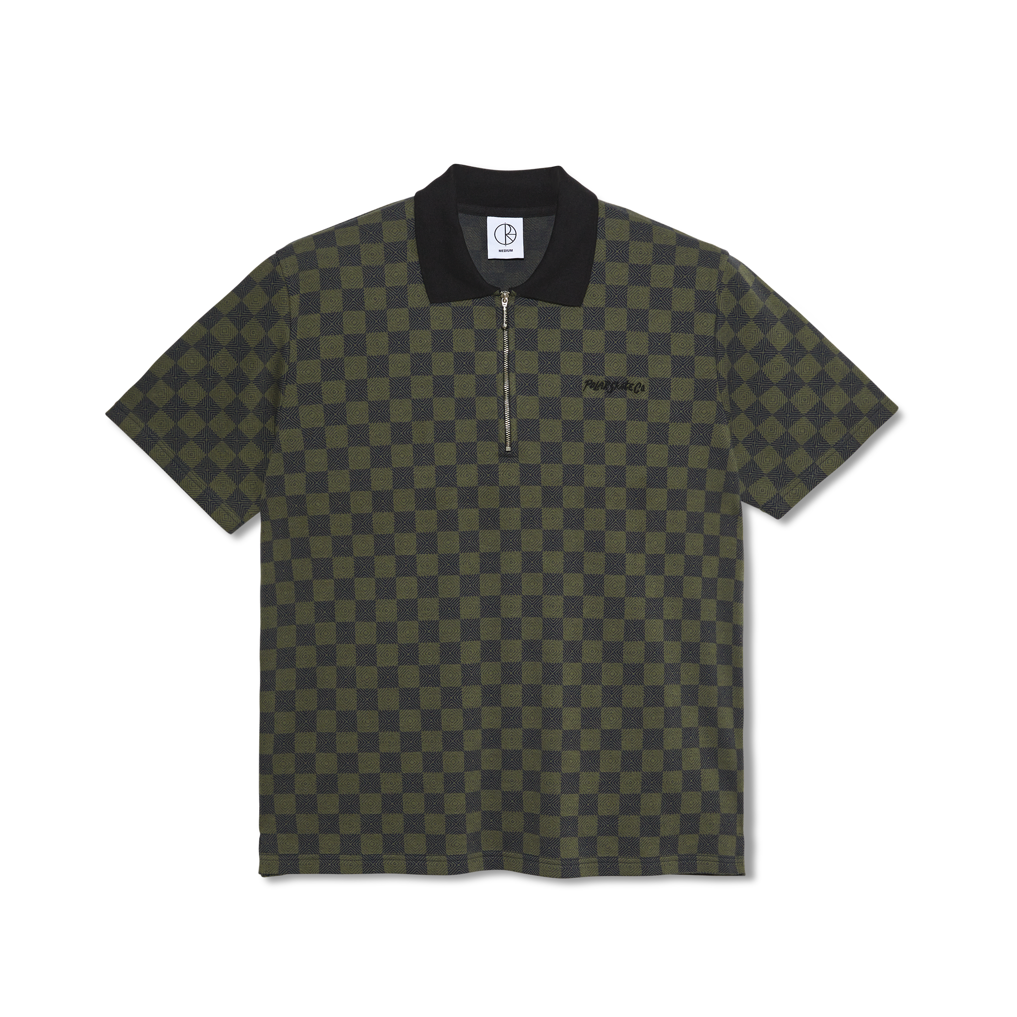 Polar Jacques Checkered Black/Green Polo Shirt