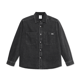 Polar Mitchell Long Sleeve Shirt - Denim Silver Black