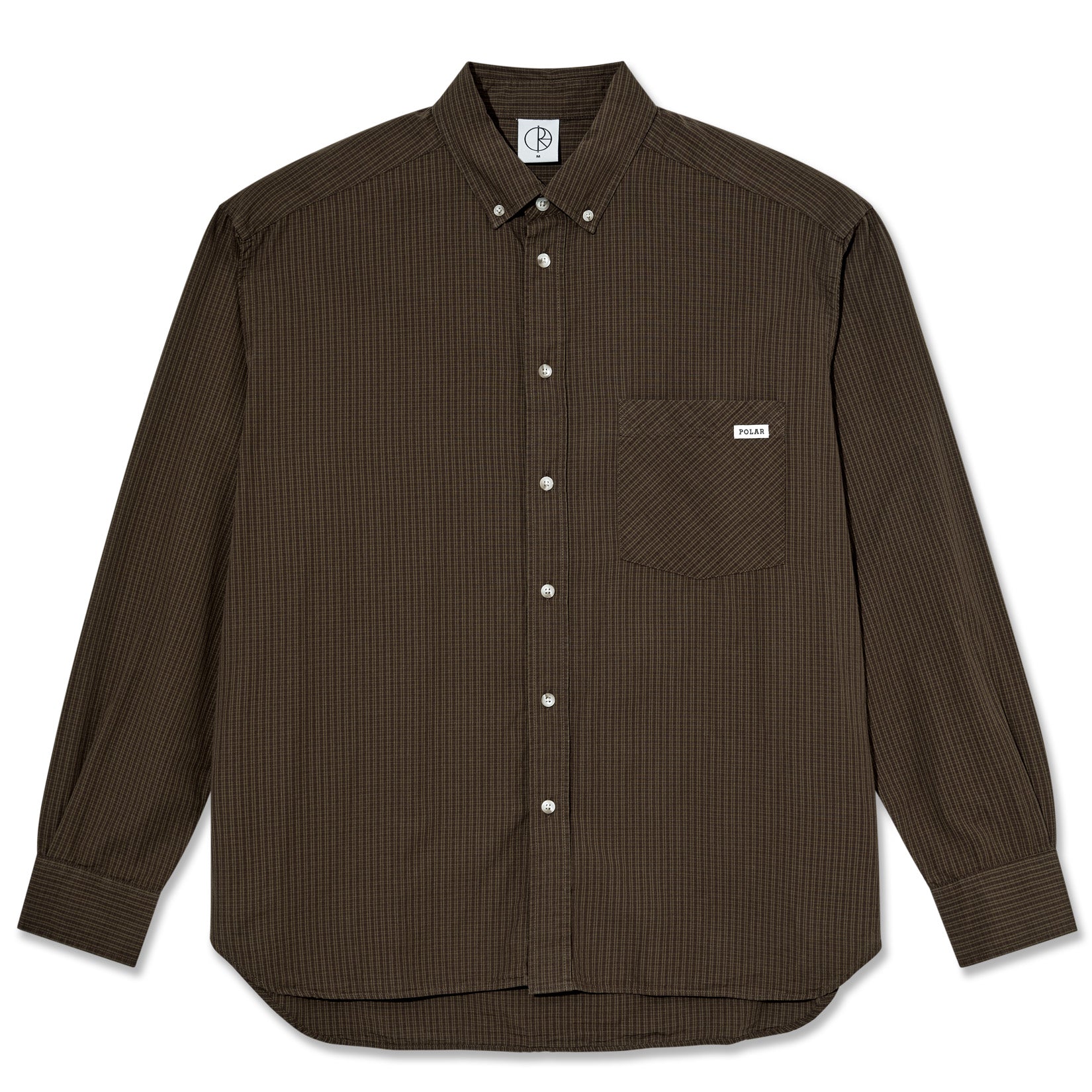 Polar Skate Co. Ben Long Sleeve Poplin Shirt - Brown