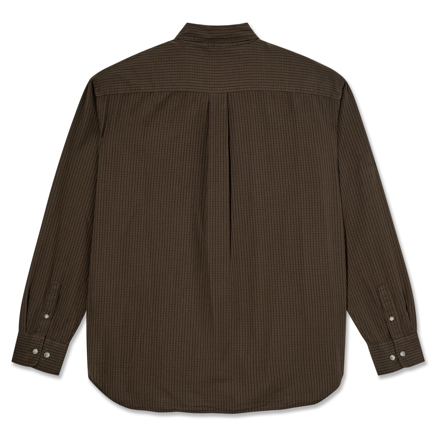 Polar Skate Co. Ben Long Sleeve Poplin Shirt - Brown