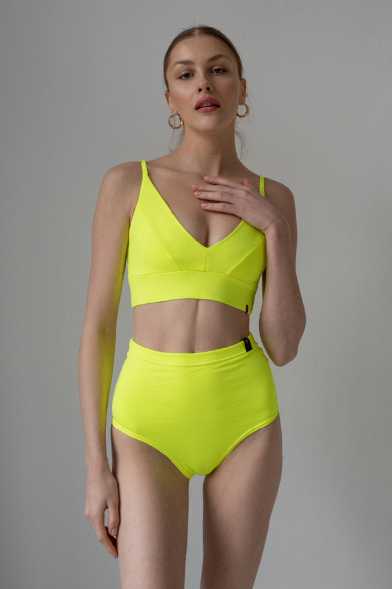 Pole Addict Neon Yellow High Waist Shorts - Scrunch Butt